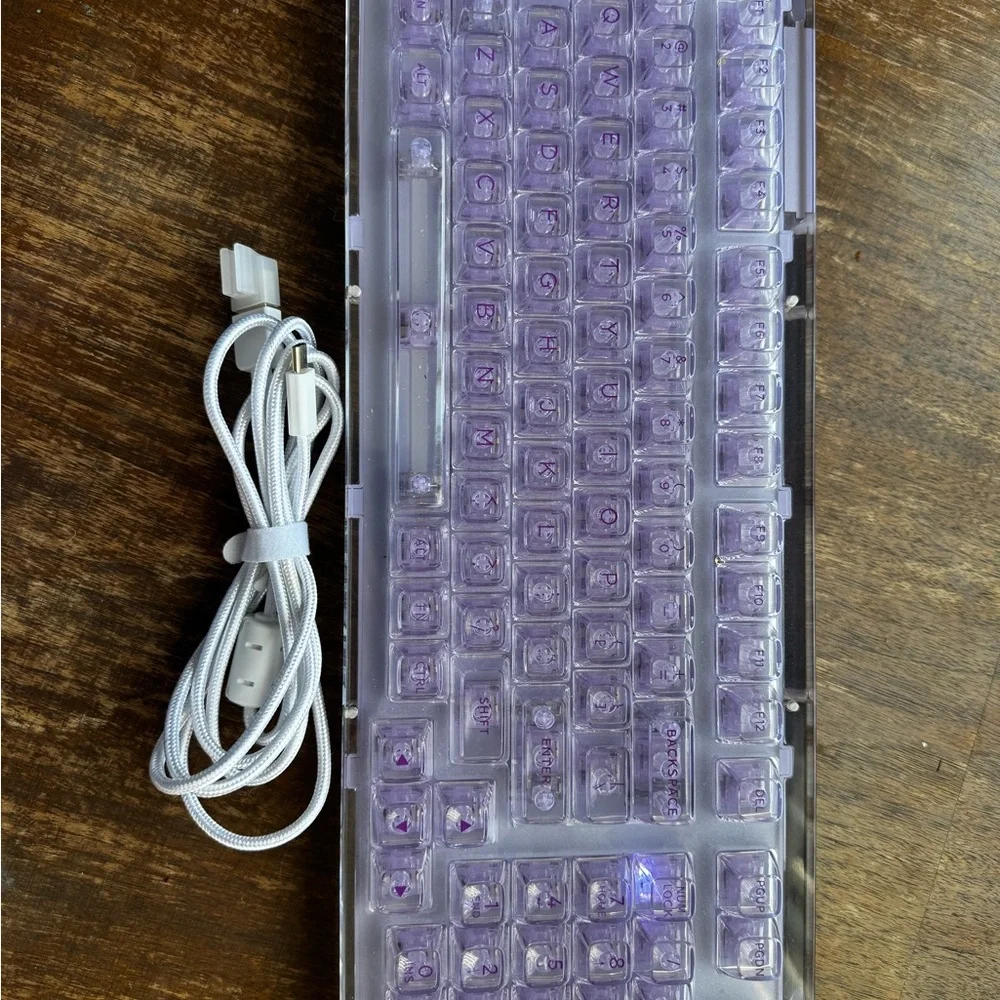 KiiBoom Phantom 98 Purple LED Mechanical Keyboard - Picture 1 of 6